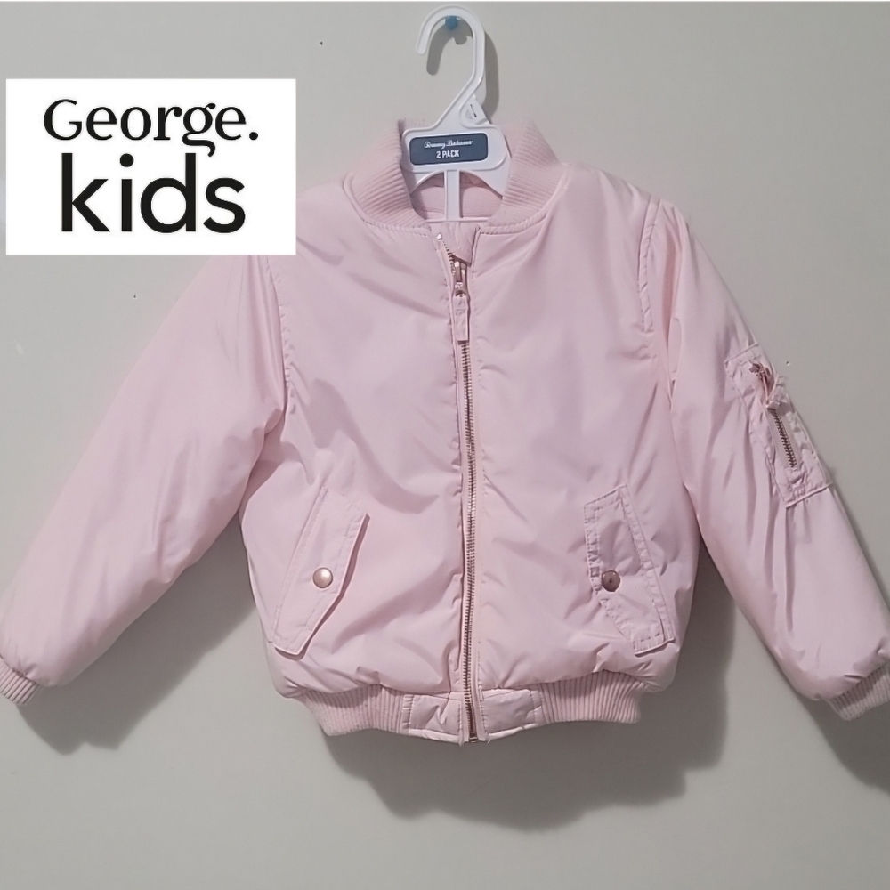 🏷️ George Kids Pink Jacket 4/5t in good condition